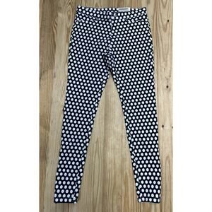 NWT HUE Dot Print Super Smooth Denim Skimmer Sz S